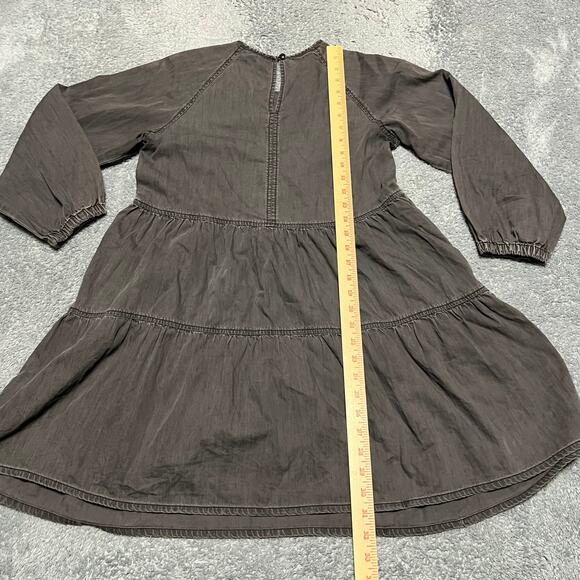 Madewell Dress Womens XS Raglan Mini Dress Denim Gray Long Sleeve - Picture 5 of 8